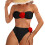 2-teiliges Bikini-Set für Damen,-schwarz rot L 1