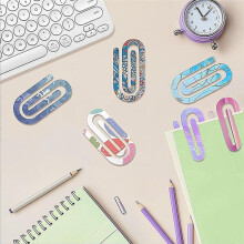 Pacote com 12 Clipes de Papel para Sublimação com Design em Espiral de Acrílico - para Artesanato "DIY", Amantes de Livros, Uso em Escritório e em