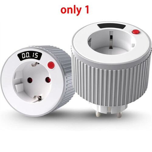 Timer Socket, Timer Digital Single  Rotating Countdown Timer 15 Minutes to 24 Hours with LED Digital EU Plug 1