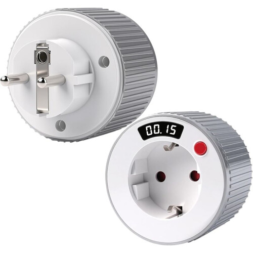 Timer Socket, Timer Digital Single  Rotating Countdown Timer 15 Minutes to 24 Hours with LED Digital EU Plug 2