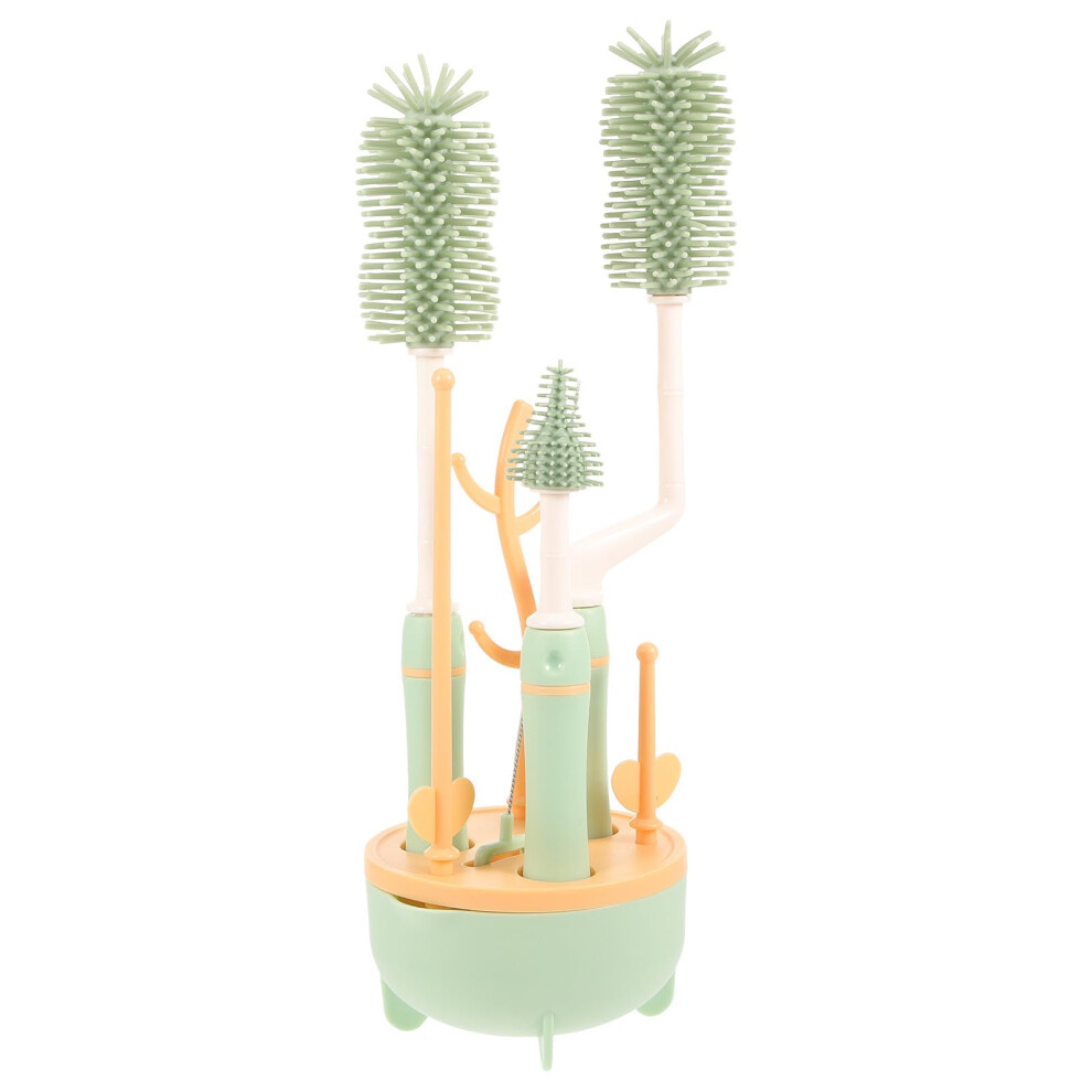 Bottle Cleaning Brush Set with Stand, MultiFunctional Baby Bottle and Straw Cleaner for Pacifiers and Cups