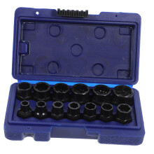 13Piece Chrome Molybdenum Steel Lug Nut Extractor and Bolt Remover Set for Automotive