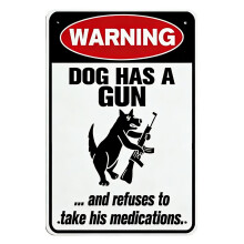 Funny Watchdog Warning Sign With Playful Message For Garden-A