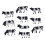 10Pcs 1:87 Scale Tiny Farm Animal Statues Kids Educational-B 1