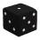 Ottoman Footstool for Couch Cubic Dices Pattern Ottoman-Black 1