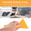 Plastic Yellow Auto Car Window Sticker Film Scraper Squeegee Cleaning Tool 23.6x12.3cm 4