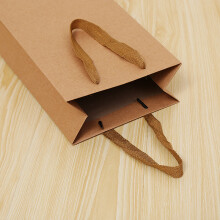 12 Pack Solid Brown Paper Bags with Sturdy Rope - 4inch x 4inch x 13.8inch - Ideal for Wine,Gifts, Retails, Shopping, Merchandise, Grocery,Party