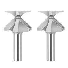 2X R18/R30 Broca de Roteador para Carpintaria com Haste de 1/2 Polegada e Flauta Dupla Fresa para Ferramentas Manuais de Madeira D