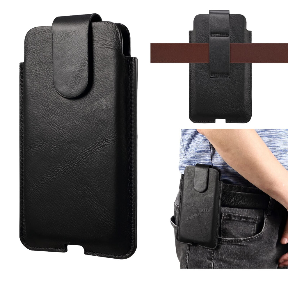 Leather Phone Holster For Samsung S21 Ultra 5G, Leather Belt Loop Case With Magnetic Closure Grain 9073542707318