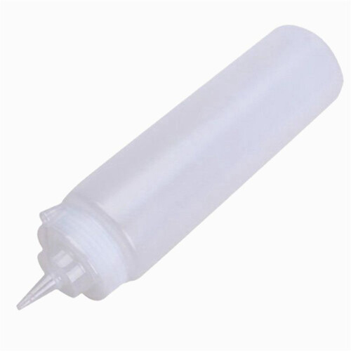 5X 250ml White Transparent Plastic Sauce Squeeze Bottle Dispenser with Cap 1