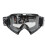 Adjustable Motorcycle Goggles PC Sponge Black Frame Transparent Lens Gray 2