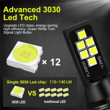 4X HB4 9006 LED Fog Light Bulb Advanced 3030 SMD Daytime Running DRL Lamp, Cool White 6000K