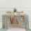 Cheesecloth Table Runner Boho Gauze Cheese Cloth Table Runner Rustic Sheer Runner Long for Wedding Green 8Pcs 3