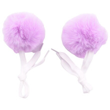 2 Pcs Roller Skate Pom Poms with Jingle Bells Girls Roller Skate Pom Poms Fuzzy Pom Pom for Quad Roller Skate,
