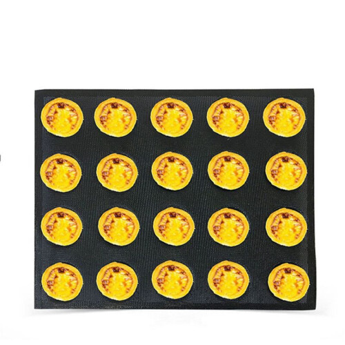 4X 20-Hole Silicone Mold Cake T  Pizza Model Round Bread Hamburger Mold Non-Stick Baking Tray Tool 2