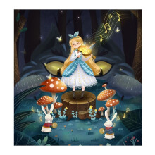 Pintura de Diamante DIY Alice Forest Concert Strass CíRculo Completo Pintura de Parede Diamante DecoraçãO Do Quarto