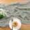 Cheesecloth Table Runner Boho Gauze Cheese Cloth Table Runner Rustic Sheer Runner Long for Wedding Green 8Pcs 7