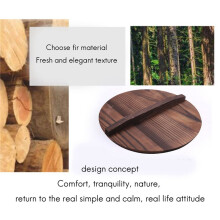 3X Kitchen Multi-Functional Wooden Pot Cover Handle Pan Lid Eco-Friendly Anti-Scalding Wood Baking Pot Lids Cover 26cm