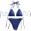 Women's Triangle Bikini Set, Sexy Two-Piece-Sky Blue XL 3