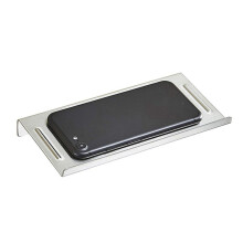 3X Wandhalterung Aus Edelstahl für Bad-WC, Kleiner Telefonhalter, Telefonablage, Rutschfest und Silber Gebürstet
