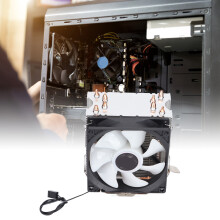 90mm RGB CPU-Lüfter, 4 Rohre, 3-polig, für Intel & AMD, 20dB, 50.000 Stunden
