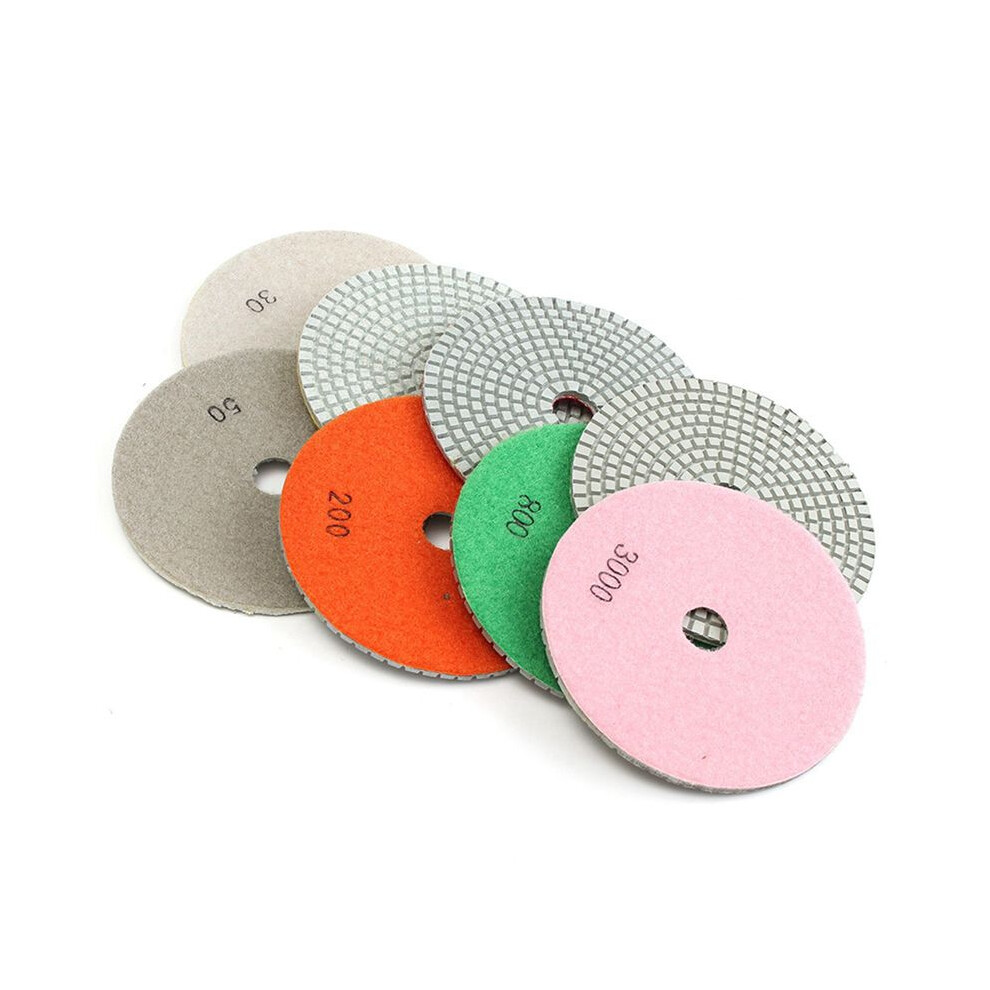 18Pc 5 Inch Diamond Polishing Pad Set Granite Marble Concrete Stone Tile Wet Dry For Granite Concrete Marble Stone Tiles 6032853621310