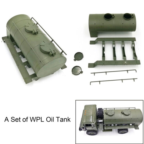2X for Wpl Remote Control Simulation Train Transportation Oil Tank for B24 B16 B36 2