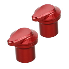 Motorcycle Valve Stem Caps Aluminum Low Profile Valve Covers for Schrader with Secure Seal 2pcs