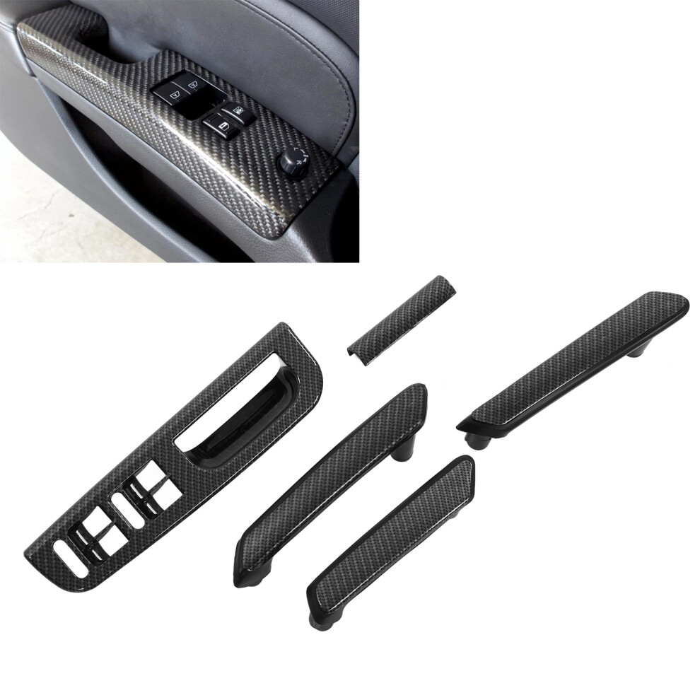 Carbon Fiber Style Inner Door Handle Lifting Panel Frame For B5 1998-2005 8751390591525