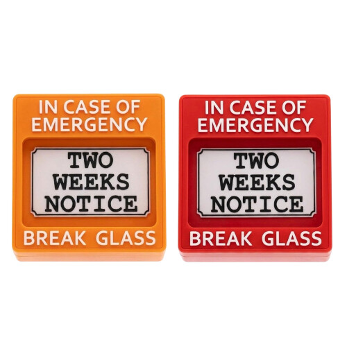 Funny Office Desk Accessory Resignation Warning Sign Box-Red 1