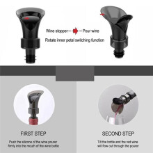 Wine Pourer Fast Wine Decanter Red Wine Preservation Stopper Bottle Stoppers Bar Tools Petal Shape Dispenser