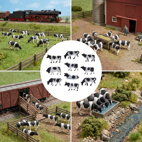 10Pcs 1:87 Scale Tiny Farm Animal Statues Kids Educational-B 2