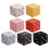 Ottoman Footstool for Couch Cubic Dices Pattern Ottoman-Black 2