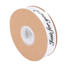 Satin Ribbon Roll 2.5cm x 45yd White Polyester for DIY & Wedding