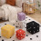 Ottoman Footstool for Couch Cubic Dices Pattern Ottoman-Black 7