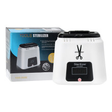 Electric Nail Tool Sterilizer with Glass Beads, Temperature 365 Fast Disinfection, White Compact Design for Salon and Home Use