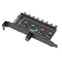 Fan Hub 8-Kanal 12V 3Pin/4Pin Präziser Geschwindigkeitsregler mit Schraube, 120x66x20cm