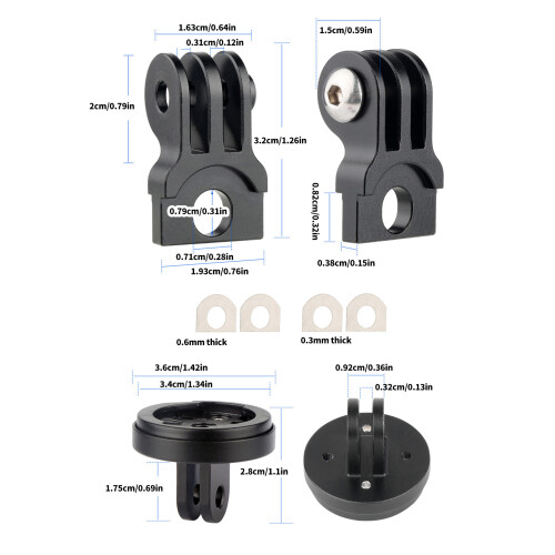 Commuters Bicycles Lamp Mount Aluminum-Black and size watc 2
