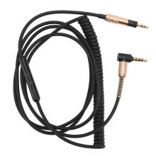 Replacement Headphone Cable with Mic for Sennheiser HD4.30 HD4.40 HD4.50, GoldPlated Plug, Stretchable Design