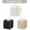 Elegant Square Leather Tissue Box Holder For Home Office-White 4