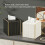 Elegant Square Leather Tissue Box Holder For Home Office-White 6