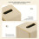 Elegant Square Leather Tissue Box Holder For Home Office-White 7