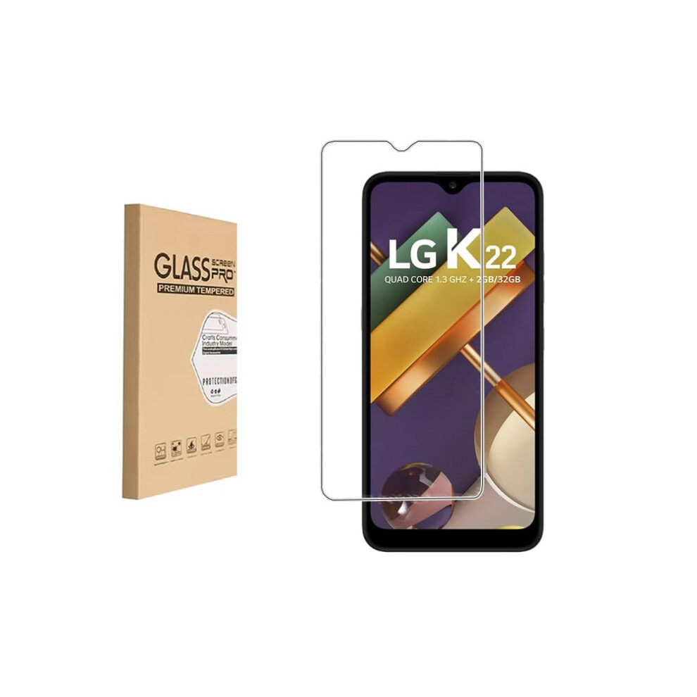 Tempered Glass Screen Protector 9H Hardness AntiâScratch Hd Clarity Bubbleâ Touch Responsive For Lg K22 K22+ 9330225993612