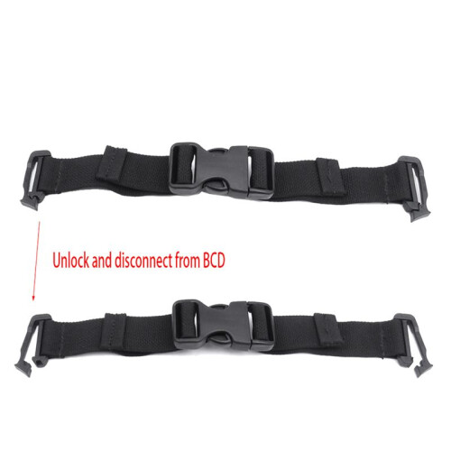 PlongéE Sous-Marine Backmount Sidemount BCD Sangle Pectorale à DéGagement Rapide Accessoires de PlongéE 2