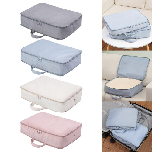 Compression Packing Cubes Set with Clear Color Coding Expandable Luggage Organizers for Travel 1