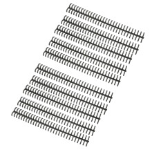 Spirales plastiques de reliure pour feuilles détachables 30 trous diamètre 1/2 po noir