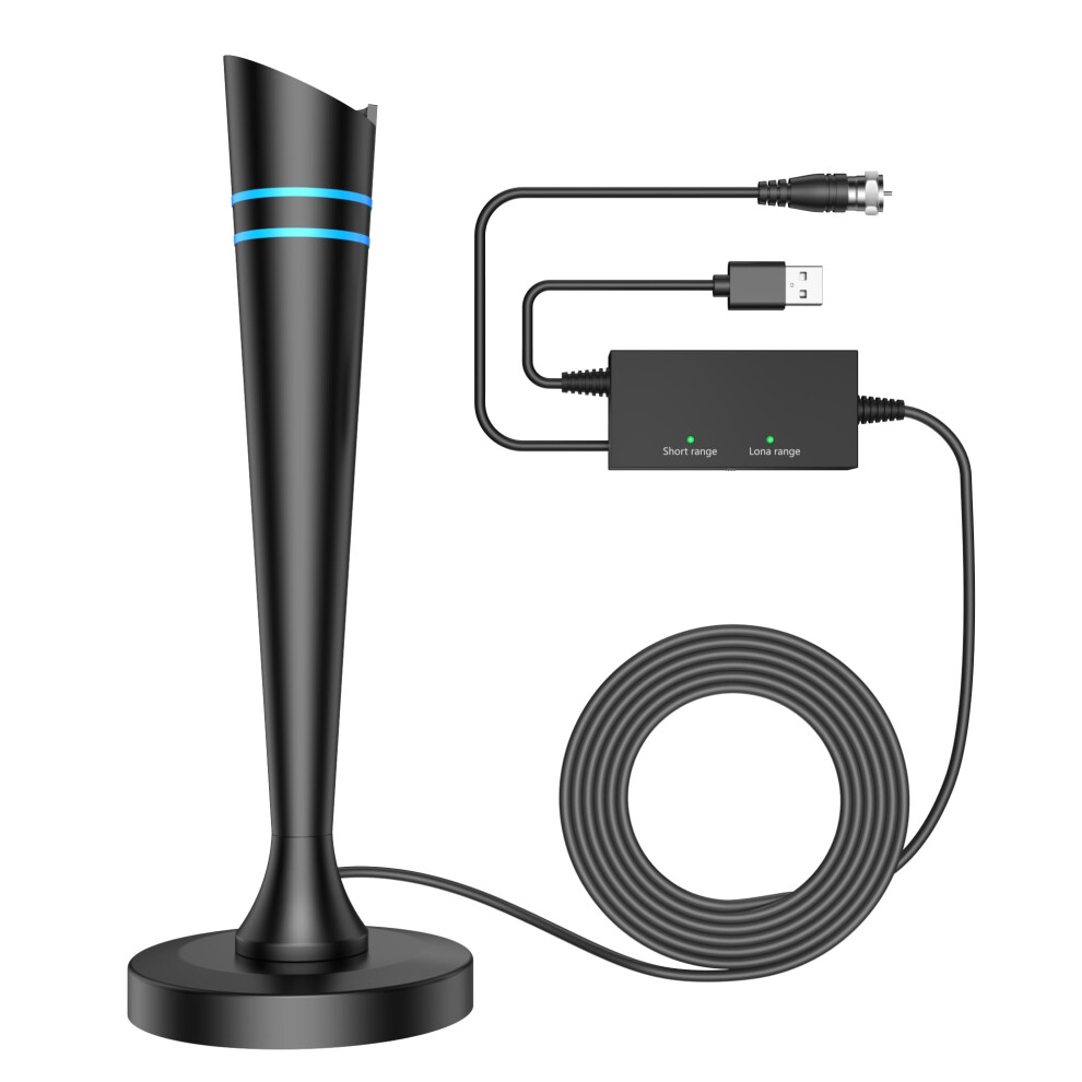 120 Miles Indoor Hdtv Antenna With Signal Booster Amplifier, 4K 1080P Long Range Reception, Magnetic Base Mount 9073542707967