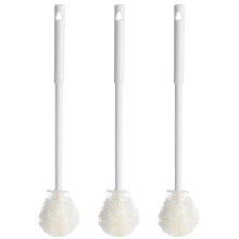 3Pcs Baby Bottle Brush Set, 360 Degree Cleaning with Soft Folding Head and 11 Inch Long Handle for Kitchen