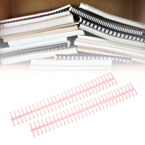 10 Pink Plastic Binding Spirals 30 Holes 1/2in Diameter for Document Binding 2