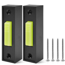 2St Universal GarageportöPpnare  41A4166 Upplyst VäGgmonterad Tryckknapp Svart Finish med Vit Mitt